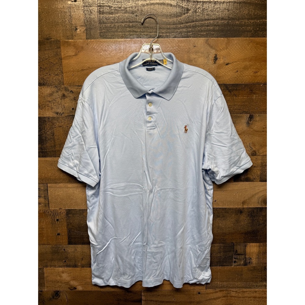 Ralph Lauren Polo Shirt Mens XL Classic Fit Light Blue Short Sleeve see photos - Picture 1 of 7